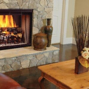 Stock Image - Majestic Designer Series Wood-Burning Fireplace Majestic Wood Fireplace - Chimney Doctors of Colorado