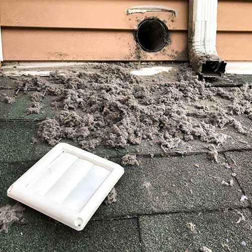 Dryer Vent with Lint