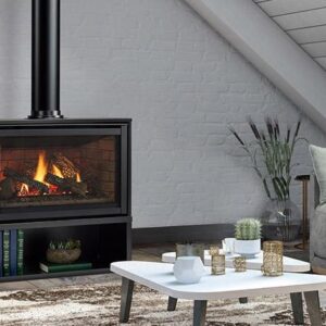 Stock Image - Majestic Trilliant Freestanding Gas Fireplace Majestic Gas Fireplace - Chimney Doctors of Colorado