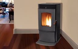 Stock Image - Enviro Mini Enviro Pellet Contemporary & Freestanding & Pedestal Stove - Chimney Doctors of Colorado