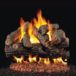 Stock Image - Peterson - Royal English Oak Designer Real Fyre Gas Vented Gas Log Set Log Set & Burner - Chimney Doctors of Colorado