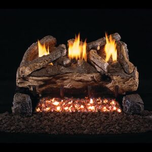 Stock Image - Peterson - Evening Fyre Split Real Fyre Gas Vent-Free Gas Log Set Log Set & Burner - Chimney Doctors of Colorado