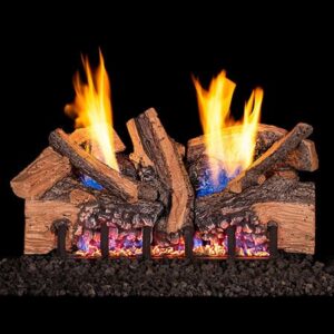 Stock Image - Peterson - Foothill Oak Split Real Fyre Gas Vent-Free Gas Log Set Log Set & Burner - Chimney Doctors of Colorado