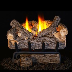 Stock Image - Peterson - Valley Oak Real Fyre Gas Vent-Free Gas Log Set Log Set & Burner - Chimney Doctors of Colorado