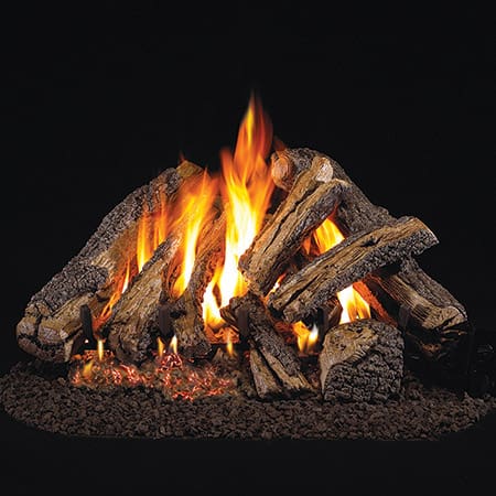 Stock Image - Peterson - Western Campfyre Real Fyre Gas Vented Gas Log Set Log Set & Burner - Chimney Doctors of Colorado