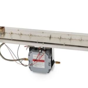 Stock Image - The Outdoor GreatRoom - 13.5" x 108" Linear Crystal Fire Plus Gas Burner Insert and Plate Kit with Direct Spark Ignition (NG) The Outdoor Greatroom Company Gas Linear Burner Insert - Chimney Doctors of Colorado