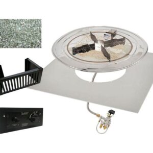 Stock Image - The Outdoor GreatRoom - 24" x 24" Square Do-it-Yourself Crystal Fire Plus Gas Burner Kit The Outdoor Greatroom Company Gas Burner - Chimney Doctors of Colorado