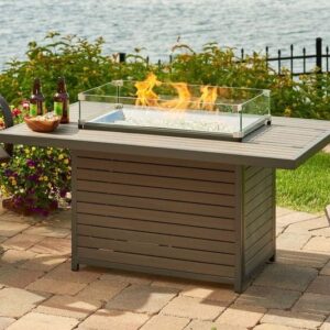 Stock Image - The Outdoor GreatRoom - Brooks Rectangular Gas Fire Pit Table The Outdoor Greatroom Company Gas Fire Table - Chimney Doctors of Colorado
