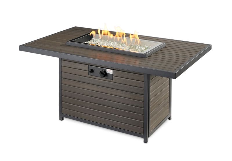 Stock Image - The Outdoor GreatRoom - Brooks Rectangular Gas Fire Pit Table The Outdoor Greatroom Company Gas Fire Table - Chimney Doctors of Colorado