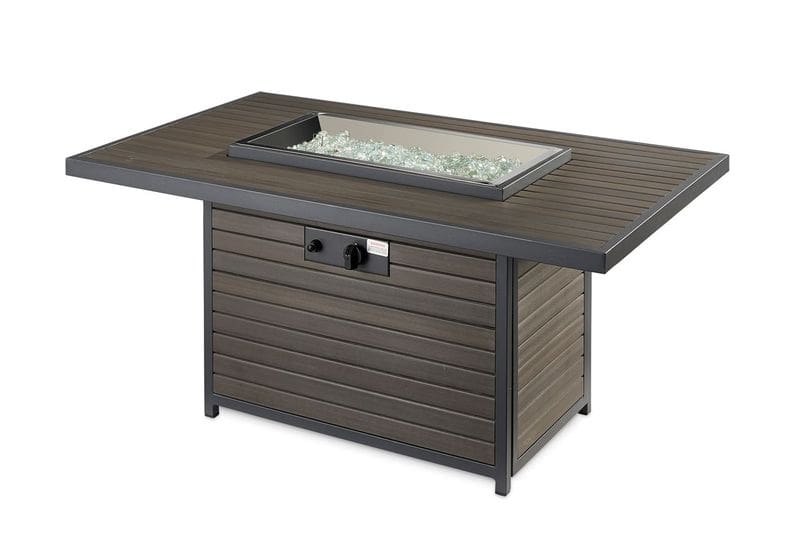 Stock Image - The Outdoor GreatRoom - Brooks Rectangular Gas Fire Pit Table The Outdoor Greatroom Company Gas Fire Table - Chimney Doctors of Colorado