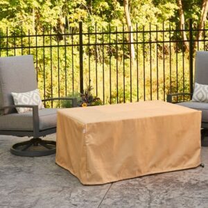 Stock Image - The Outdoor GreatRoom - 52" x 32.83" Protective Cover for Brooks and Kenwood Rectangular Fire Tables The Outdoor Greatroom Company Fire Pit Cover - Chimney Doctors of Colorado