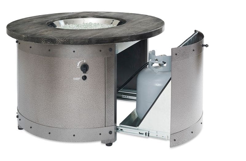 Stock Image - The Outdoor GreatRoom - Edison Round Gas Fire Pit Table The Outdoor Greatroom Company Gas Fire Table - Chimney Doctors of Colorado